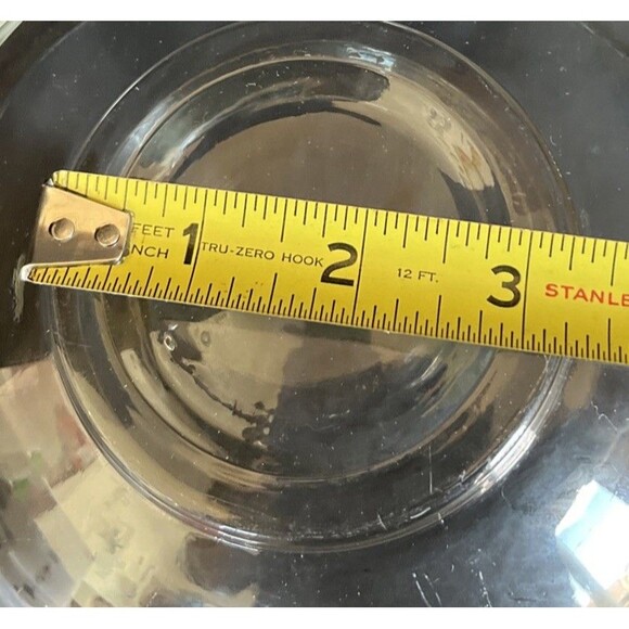 VTG Triangular Clear Serving Bowl with Hint of Yellow Iridescent Tint 5”X9.25” - Picture 13 of 14